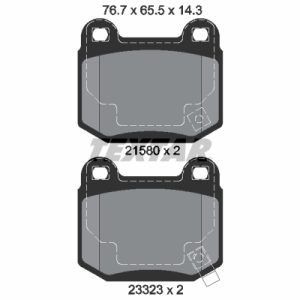 Placute frana MITSUBISHI LANCER VII (CS_A, CT_A) EVO VII (CT9A) benzina 280 cai TEXTAR 2158001