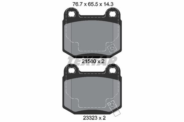 Placute frana MITSUBISHI LANCER VII (CS_A, CT_A) EVO VII (CT9A) benzina 280 cai TEXTAR 2158001