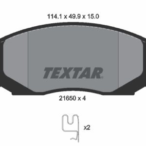 Placute frana MITSUBISHI LANCER V (CB_A, CD_A, CE_A) 2.0 Diesel (CB8A) diesel 68 cai TEXTAR 2165001