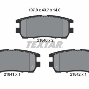 Placute frana MITSUBISHI L400 bus (PD_W, PC_W, PA_V, PB_V, PA_W) 2.0 16V (PA3V/W, PB3V, PA3W) benzina 115 cai TEXTAR 2184002