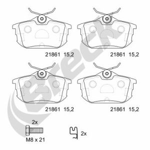 Placute frana MITSUBISHI CARISMA limuzina (DA_) 1.6 (DA1A) benzina 99 cai BRECK 21861 00 704 10