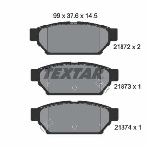Placute frana MITSUBISHI CARISMA limuzina (DA_) 1.8 16V GDI (DA2A) benzina 125 cai TEXTAR 2187202
