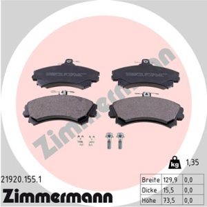 Placute frana MITSUBISHI CARISMA (DA_) 1.6 (DA1A) benzina 99 cai ZIMMERMANN 21920.155.1