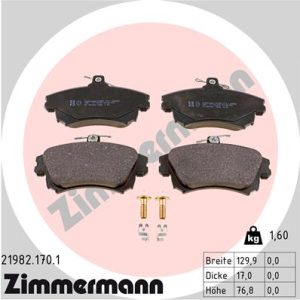 Placute frana MITSUBISHI CARISMA limuzina (DA_) 1.6 (DA1A) benzina 90 cai ZIMMERMANN 21982.170.1