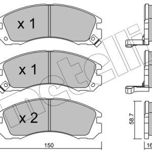 Placute frana MITSUBISHI OUTLANDER III (GG_W, GF_W, ZJ, ZL, ZK) 2.0 (GF7W) benzina 150 cai METELLI 22-0134-0