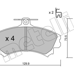 Placute frana MITSUBISHI CARISMA (DA_) 1.8 MSX - 16V (DA2A) benzina 140 cai METELLI 22-0216-0