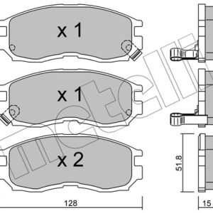 Placute frana MITSUBISHI GALANT VIII (EA_) 2.5 Type S (EC5A) benzina 205 cai METELLI 22-0224-0