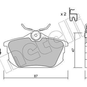 Placute frana MITSUBISHI COLT CZC VI Cabriolet (RG) 1.5 (Z36A) benzina 109 cai METELLI 22-0347-0
