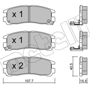 Placute frana MITSUBISHI GALANT VII (E5_A, E7_A, E8_A) 1.8 (E52A) benzina 116 cai METELLI 22-0398-0