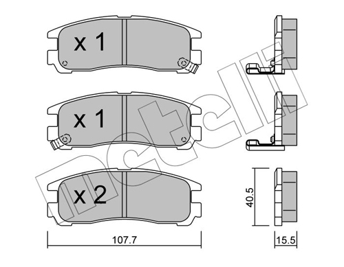 Placute frana MITSUBISHI GALANT VIII combi (EA_, EC_) 2.5 V6 24V (EA5W) benzina 163 cai METELLI 22-0398-0
