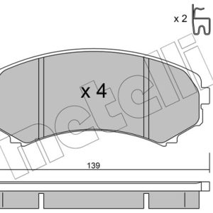 Placute frana MITSUBISHI GRANDIS (NA_W) 2.0 DI-D (NA8W) diesel 136 cai METELLI 22-0399-0