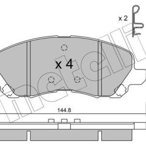 Placute frana MITSUBISHI LANCER VIII (CY_A, CZ_A) 1.8 Bifuel (CY3A, CY6A) Benzina/Autogaz (GPL) 143 cai METELLI 22-0481-0