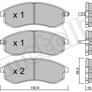 Placute frana MITSUBISHI L200 (K7_T, K6_T, K5_T) 2.5 TD 4WD (K74T) diesel 115 cai METELLI 22-0482-0