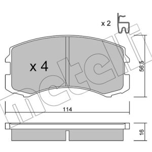 Placute frana MITSUBISHI LANCER VII combi (CS_W, CT_W) 1.6 benzina 98 cai METELLI 22-0736-0