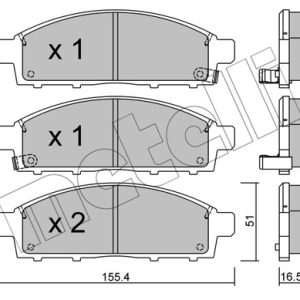 Placute frana MITSUBISHI L200 / TRITON platou / sasiu (KA_T, KB_T) 2.5 DI-D (KA4T) diesel 128 cai METELLI 22-0791-0