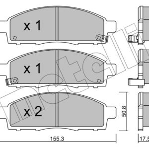 Placute frana MITSUBISHI L200 / TRITON (KJ_, KK_, KL_) 2.5 DI-D 4WD diesel 136 cai METELLI 22-0791-1