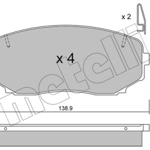 Placute frana MITSUBISHI L200 / TRITON (KJ_, KK_, KL_) 2.2 DI-D diesel 150 cai METELLI 22-0872-0