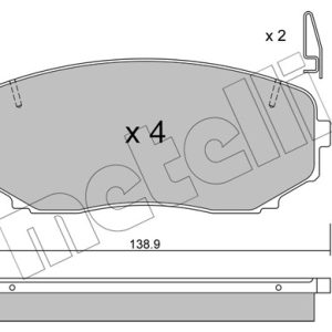 Placute frana MITSUBISHI ECLIPSE CROSS (GK_, GL_) 1.5 T-Mivec 4WD benzina 163 cai METELLI 22-0872-1