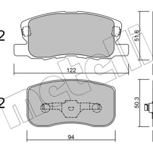 Placute frana MITSUBISHI COLT VI (Z3_A, Z2_A) 1.5 (Z23) benzina 105 cai METELLI 22-0940-0