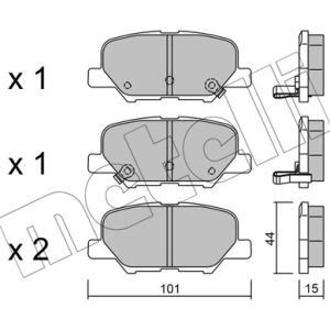 Placute frana MITSUBISHI ASX (GA_W_) 1.6 MIVEC (GA1W) benzina 117 cai METELLI 22-0995-0