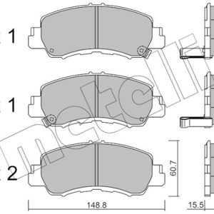 Placute frana MITSUBISHI ECLIPSE CROSS (GK_, GL_) 1.5 T-Mivec benzina 163 cai METELLI 22-1239-0