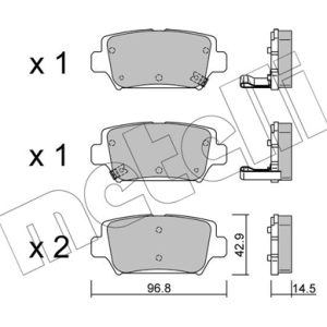 Placute frana MITSUBISHI ECLIPSE CROSS (GK_, GL_) 1.5 T-Mivec benzina 163 cai METELLI 22-1240-0