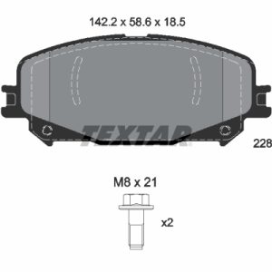 Placute frana MITSUBISHI ASX (VSX_, VSE_) 1.6 PHEV (VSEP6) benzina/elector 159 cai TEXTAR 2280301