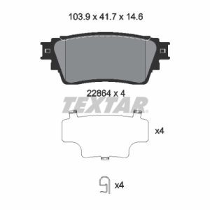Placute frana MITSUBISHI OUTLANDER III (GG_W, GF_W, ZJ, ZL, ZK) 2.2 DI-D (GF6W) diesel 150 cai TEXTAR 2286401
