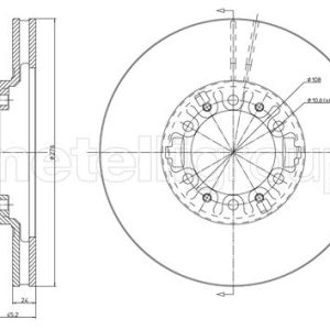 Disc frana MITSUBISHI L200 (K7_T, K6_T, K5_T) 2.4 4WD (K75T) benzina 132 cai METELLI 23-0463