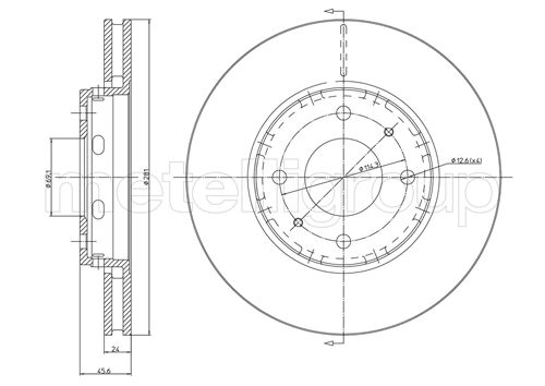Disc frana MITSUBISHI CARISMA (DA_) 1.8 GDI (DA2A) benzina 122 cai METELLI 23-0467C