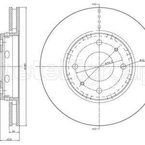 Disc frana MITSUBISHI CARISMA (DA_) 1.9 DI-D (DA5A) diesel 115 cai METELLI 23-0467C