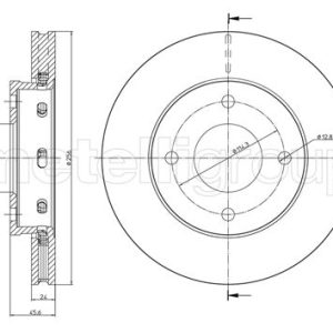Disc frana MITSUBISHI COLT VI (Z3_A, Z2_A) 1.3 (Z21A) benzina 92 cai METELLI 23-0623C