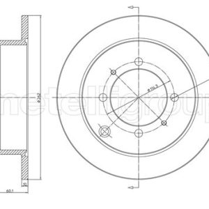 Disc frana MITSUBISHI GALANT VII limuzina (E5_A, E7_A, E8_A) 2.0 GLSI (E55A) benzina 137 cai METELLI 23-0651