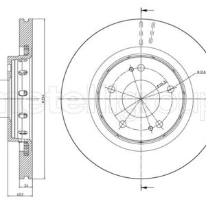 Disc frana MITSUBISHI OUTLANDER I (CU_W) 2.4 4WD (CU4W) benzina 139 cai METELLI 23-0939C