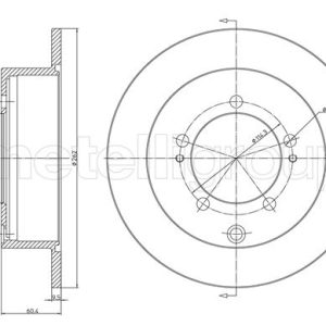 Disc frana MITSUBISHI OUTLANDER I (CU_W) 2.4 4WD (CU4W) benzina 139 cai METELLI 23-1120C