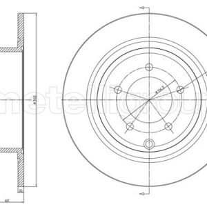 Disc frana MITSUBISHI ASX (GA_W_) 1.6 MIVEC (GA1W) benzina 117 cai METELLI 23-1223C