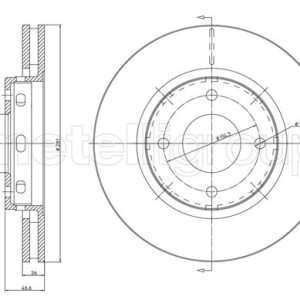 Disc frana MITSUBISHI COLT VI (Z3_A, Z2_A) 1.5 CZT (Z37A) benzina 150 cai METELLI 23-1236C