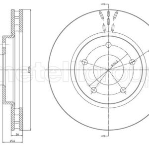 Disc frana MITSUBISHI LANCER VIII Sportback (CX_A) 2.0 Ralliart 4WD (CX4A) benzina 241 cai METELLI 23-1269C