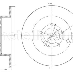 Disc frana MITSUBISHI OUTLANDER II (CW_W) 2.4 (CW5W) benzina 170 cai METELLI 23-1332C