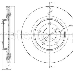 Disc frana MITSUBISHI ASX (GA_W_) 1.8 DI-D (GA6W) diesel 150 cai METELLI 23-1345C