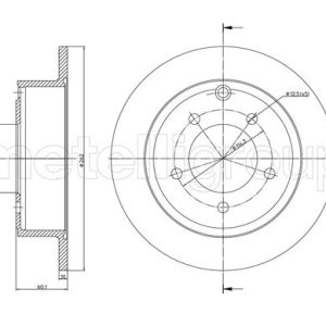 Disc frana MITSUBISHI LANCER VIII Sportback (CX_A) 1.6 MIVEC benzina 117 cai METELLI 23-1346C