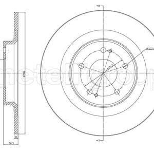 Disc frana MITSUBISHI ASX (GA_W_) 1.8 (GA3W) benzina 139 cai METELLI 23-1521C