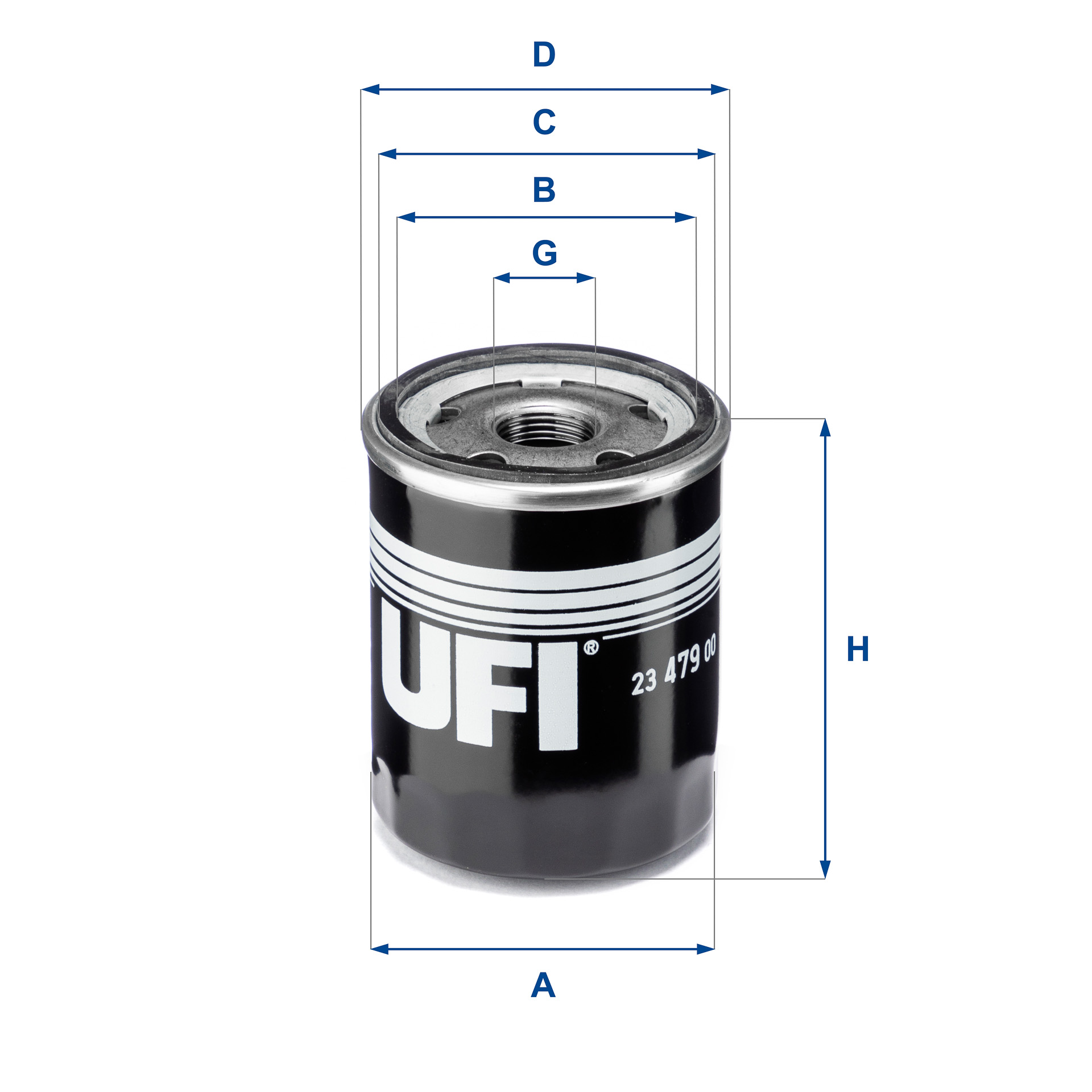 Filtru ulei MITSUBISHI COLT VI (Z3_A, Z2_A) 1.3 Flexfuel (Z35A) Benzina/Etanol 95 cai UFI 23.479.00