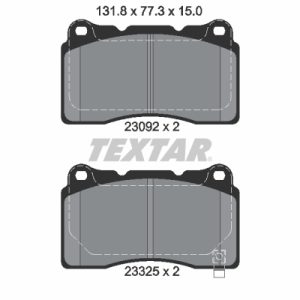 Placute frana MITSUBISHI LANCER VIII (CY_A, CZ_A) EVO X (CZ4A) benzina 295 cai TEXTAR 2309204