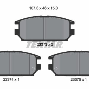 Placute frana MITSUBISHI LANCER VI (CJ_, CP_) 1.8 16V benzina 205 cai TEXTAR 2337301