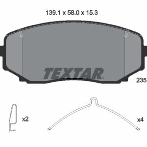 Placute frana MITSUBISHI OUTLANDER III (GG_W, GF_W, ZJ, ZL, ZK) 2.0 4WD (GF7W) benzina 150 cai TEXTAR 2351505
