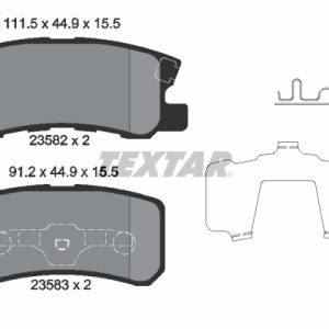 Placute frana MITSUBISHI OUTLANDER II (CW_W) 2.2 DI-D 4WD diesel 140 cai TEXTAR 2358202