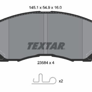 Placute frana MITSUBISHI LANCER VII (CS_A, CT_A) 2.0 (CS9A) benzina 135 cai TEXTAR 2358401
