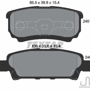 Placute frana MITSUBISHI OUTLANDER I (CU_W) 2.4 HDD Mivec (CU5W) benzina 160 cai TEXTAR 2401401