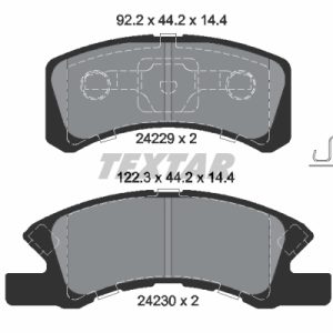 Placute frana MITSUBISHI MIRAGE / SPACE STAR VI hatchback (A0_A) 1.0 (A05A) benzina 71 cai TEXTAR 2422901